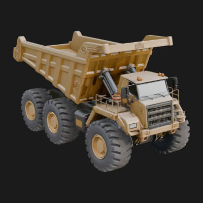 Dump Truck Model Design 15 3D Print Model