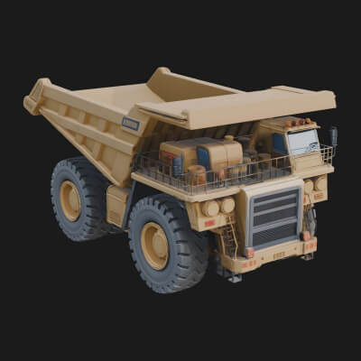 Dump Truck Model Design 2 3D Print Model