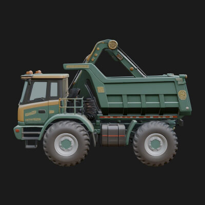 Dump Truck Model Design 25 3D Print Model