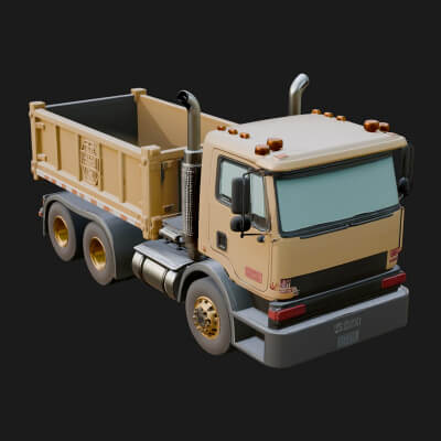 Dump Truck Model Design 28 3D Print Model