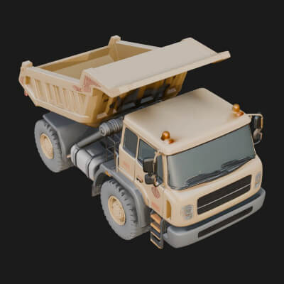 Dump Truck Model Design 3 3D Print Model