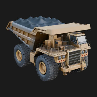 Dump Truck Model Design 34 3D Print Model