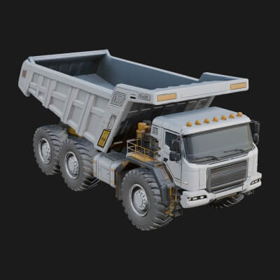 Dump Truck Model Design 36 3D Print Model