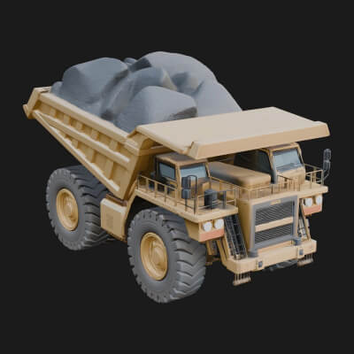 Dump Truck Model Design 38 3D Print Model