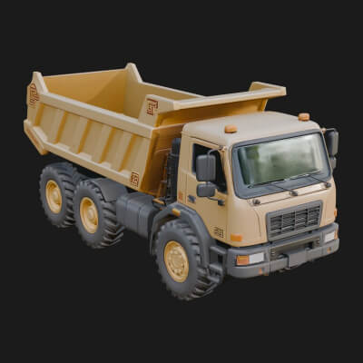 Dump Truck Model Design 4 3D Print Model