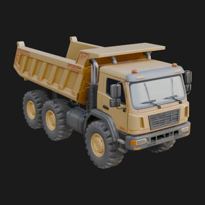 Dump Truck Model Design 6 3D Print Model