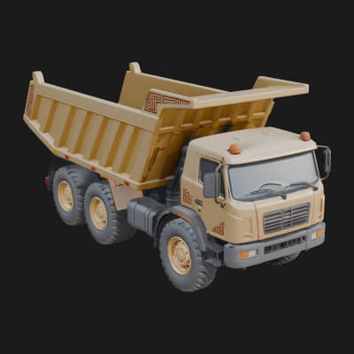 Dump Truck Model Design 9 3D Print Model