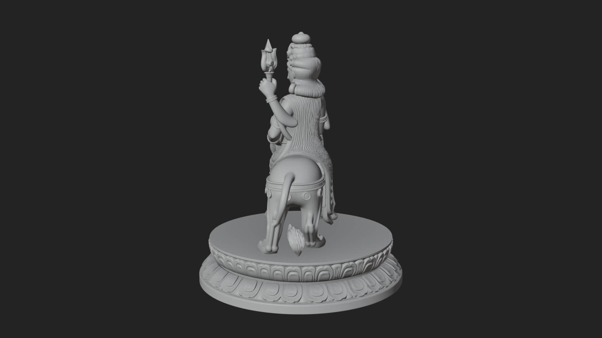 Durga on Lion Statue Design 12 3D Print Model 3D Model