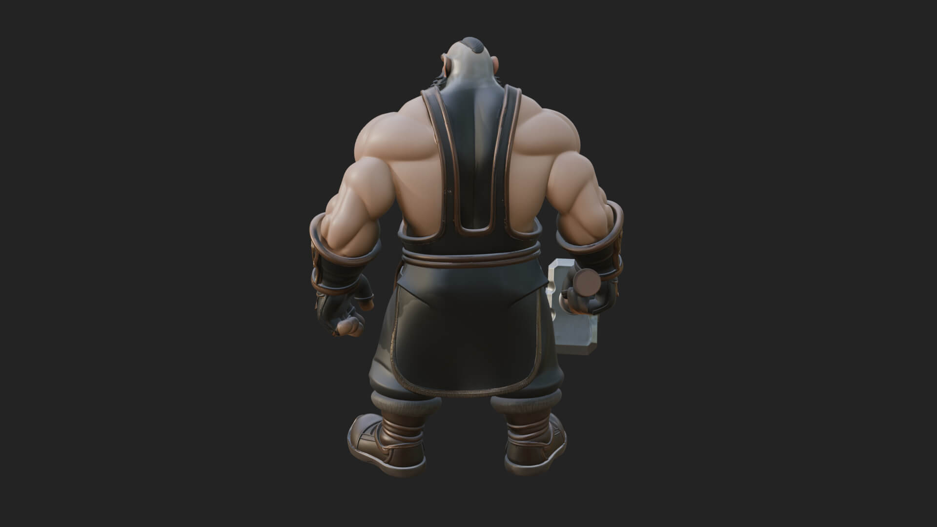Dwarf Blacksmith Statue Design 1 3D Print Model 3D Model