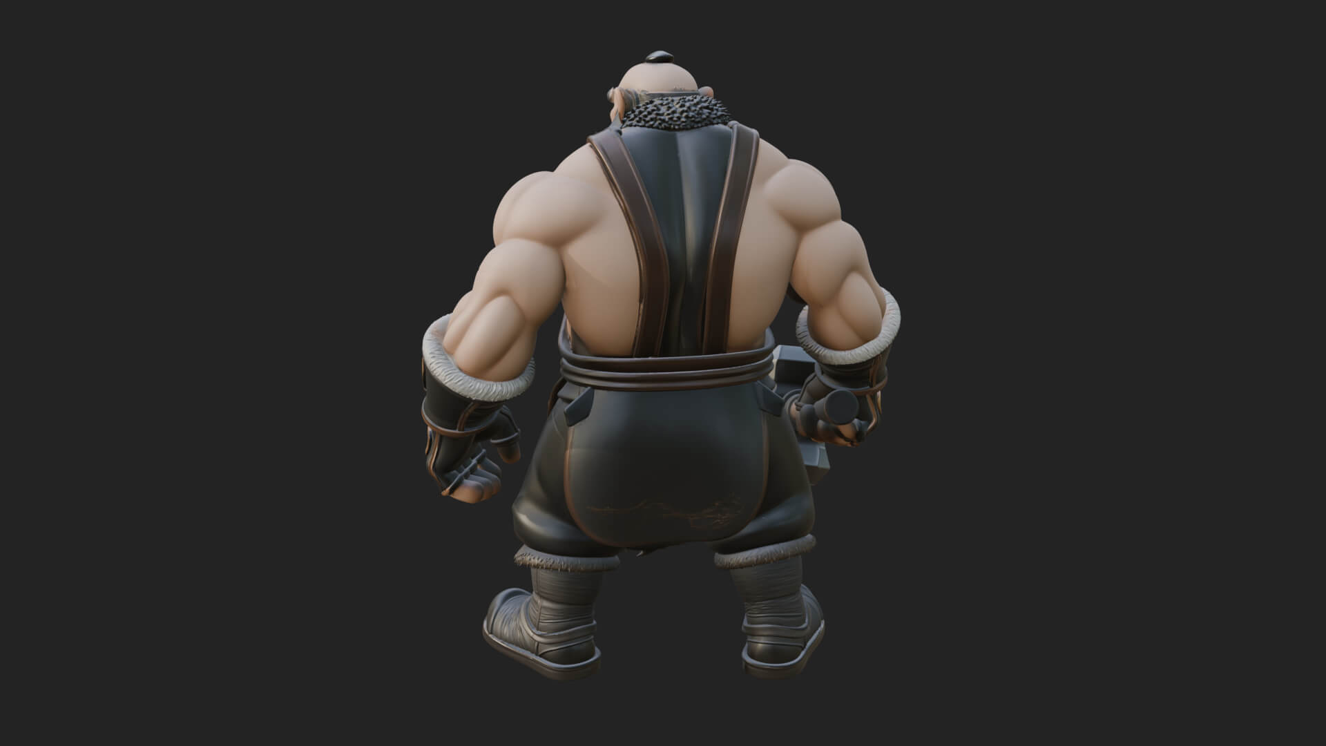 Dwarf Blacksmith Statue Design 3 3D Print Model 3D Model
