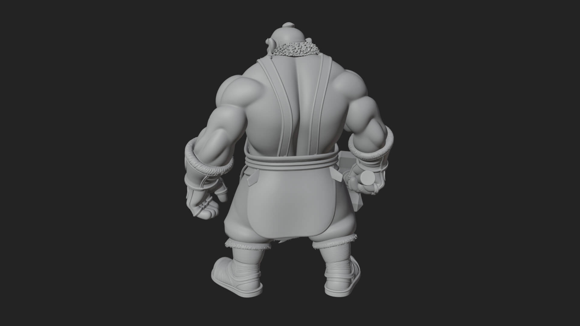 Dwarf Blacksmith Statue Design 3 3D Print Model 3D Model