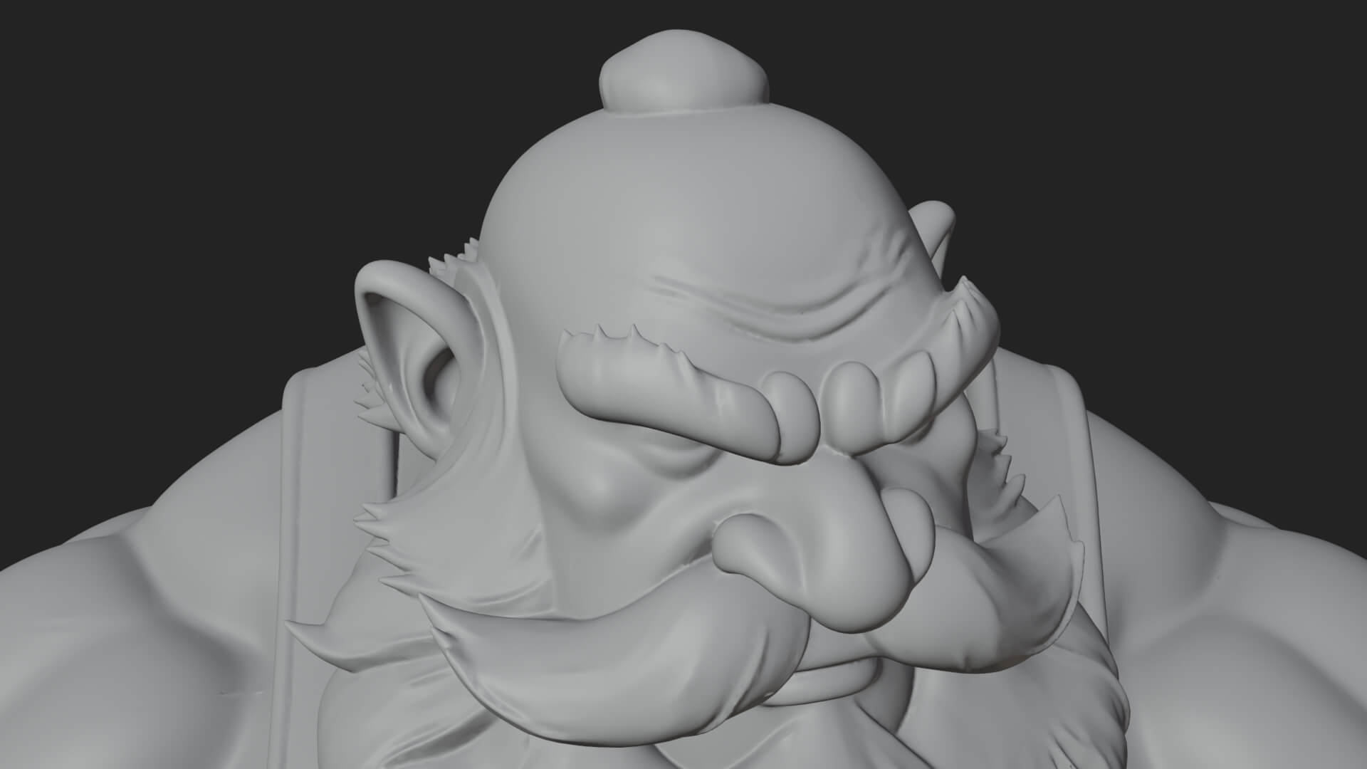 Dwarf Blacksmith Statue Design 3 3D Print Model 3D Model