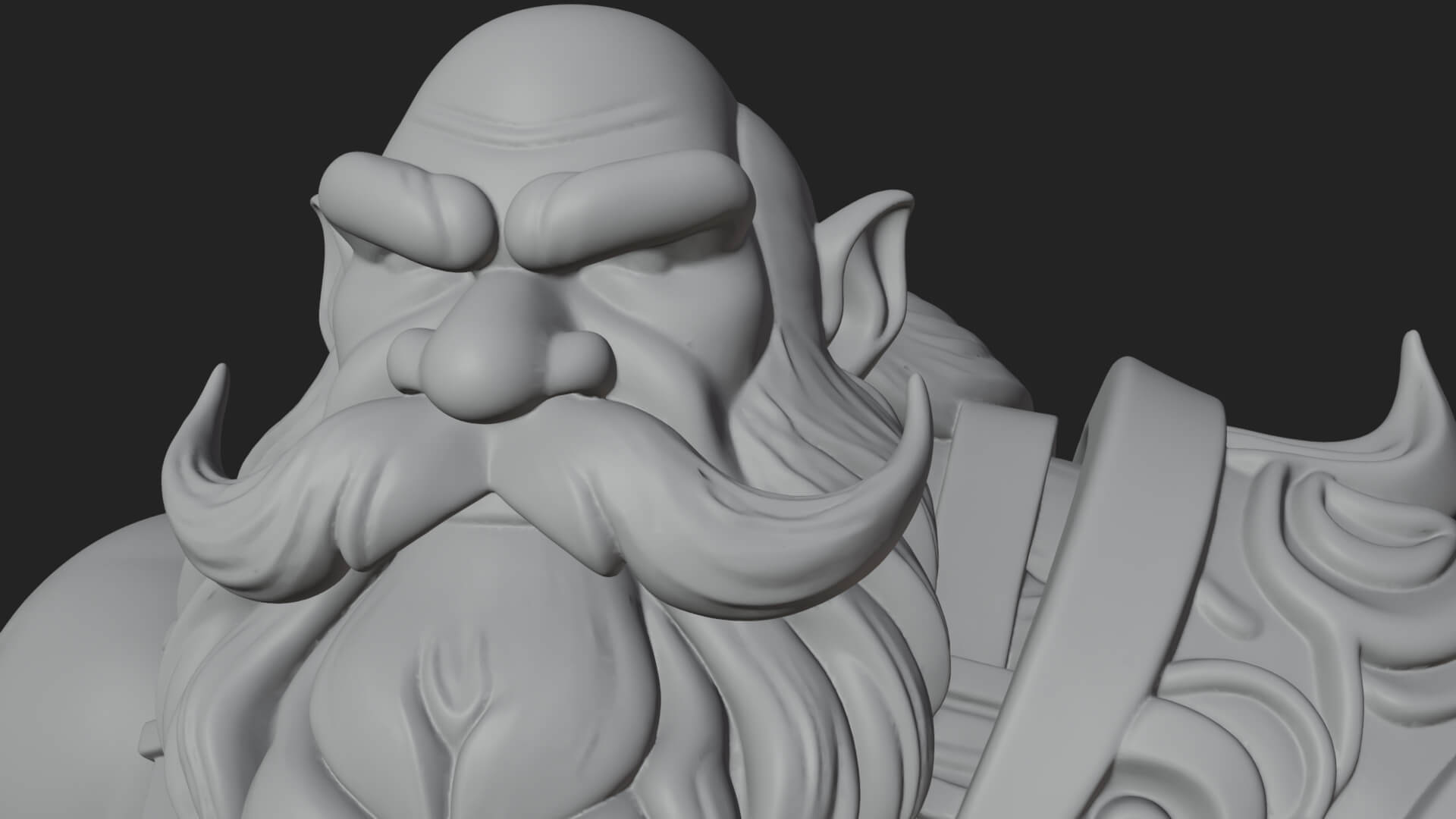 Dwarf Blacksmith Statue Design 5 3D Print Model 3D Model