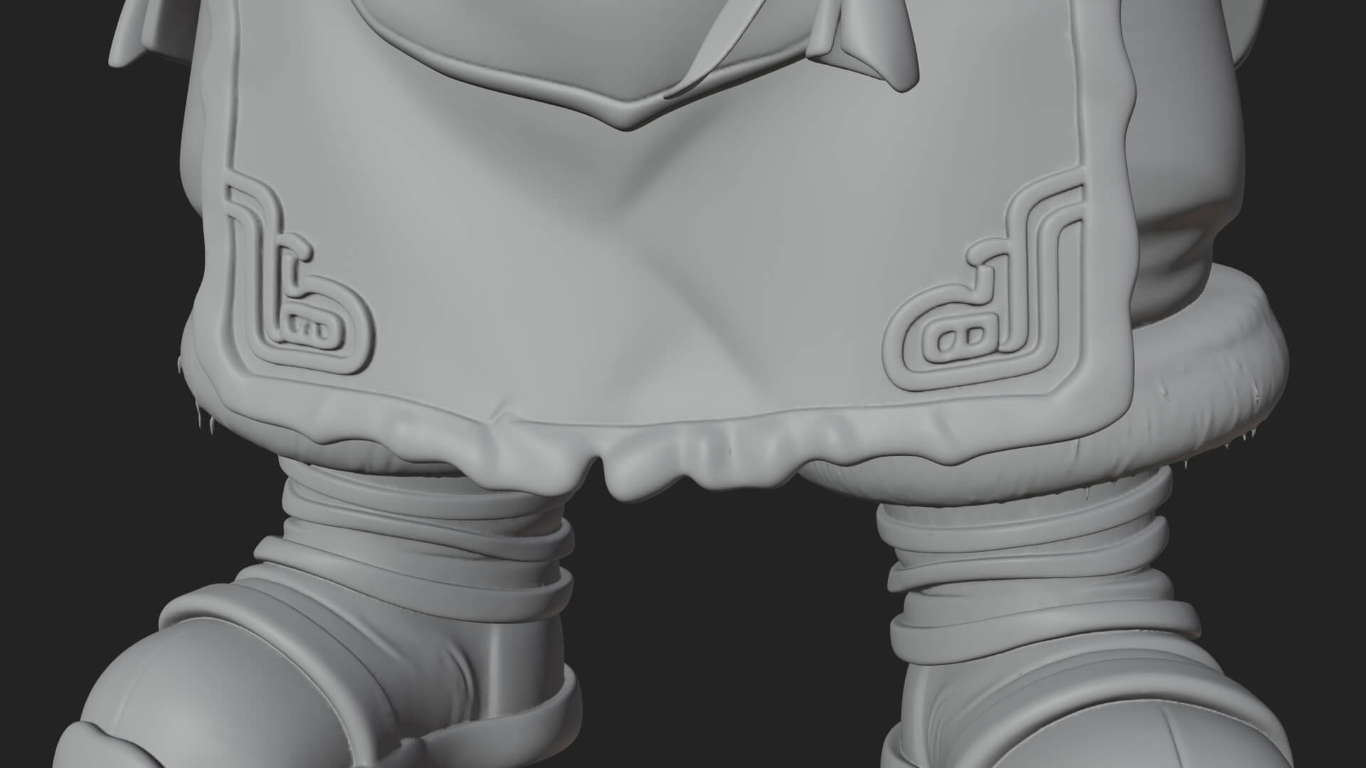 Dwarf Blacksmith Statue Design 5 3D Print Model 3D Model
