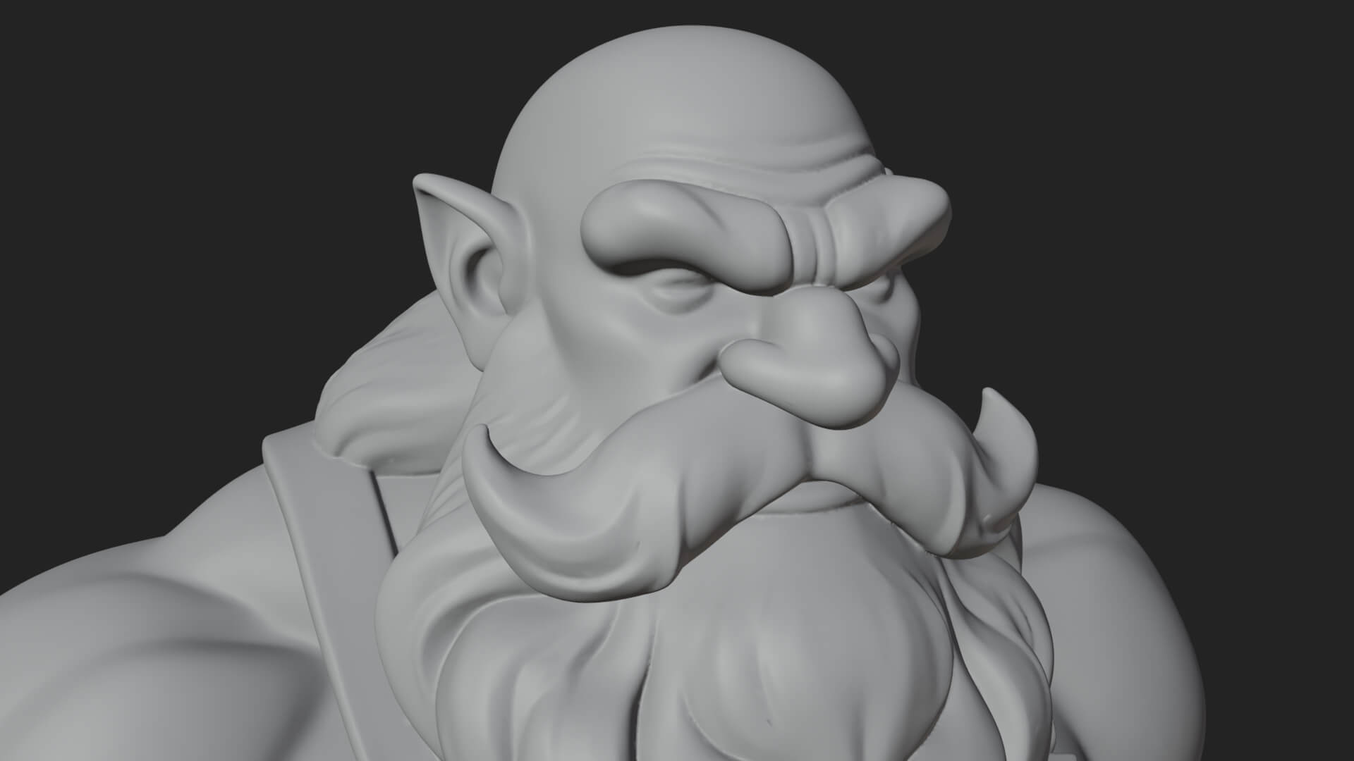 Dwarf Blacksmith Statue Design 6 3D Print Model 3D Model