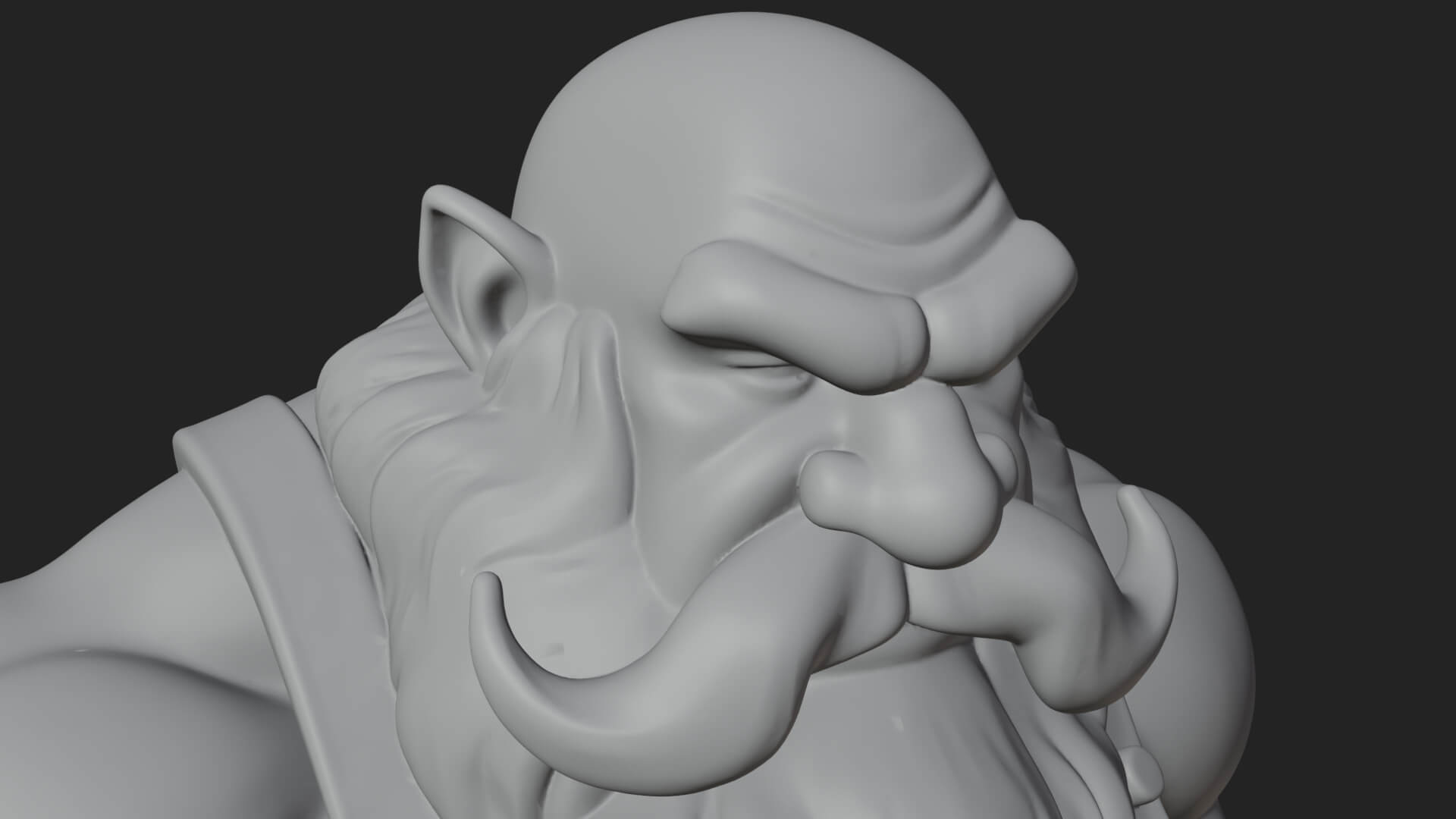 Dwarf Blacksmith Statue Design 7 3D Print Model 3D Model