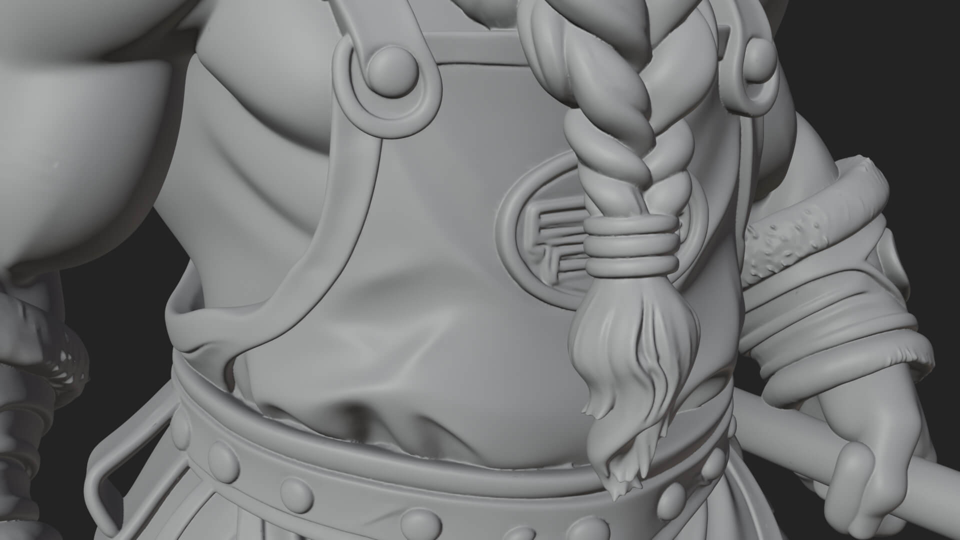 Dwarf Blacksmith Statue Design 7 3D Print Model 3D Model