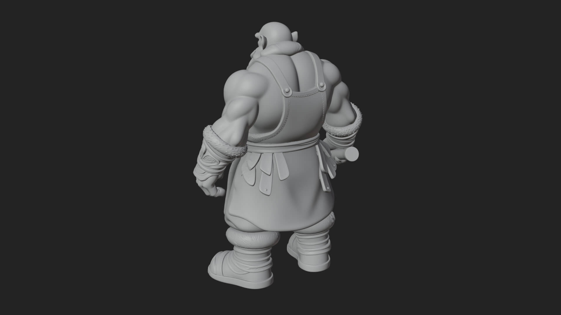 Dwarf Blacksmith Statue Design 8 3D Print Model 3D Model