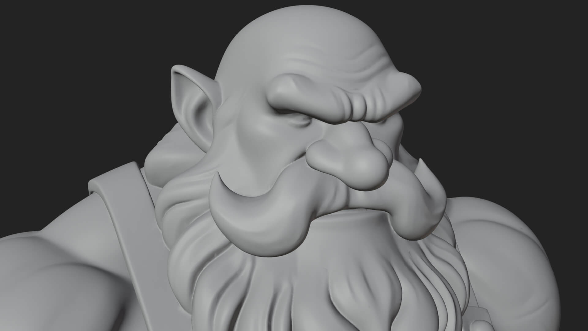 Dwarf Blacksmith Statue Design 8 3D Print Model 3D Model