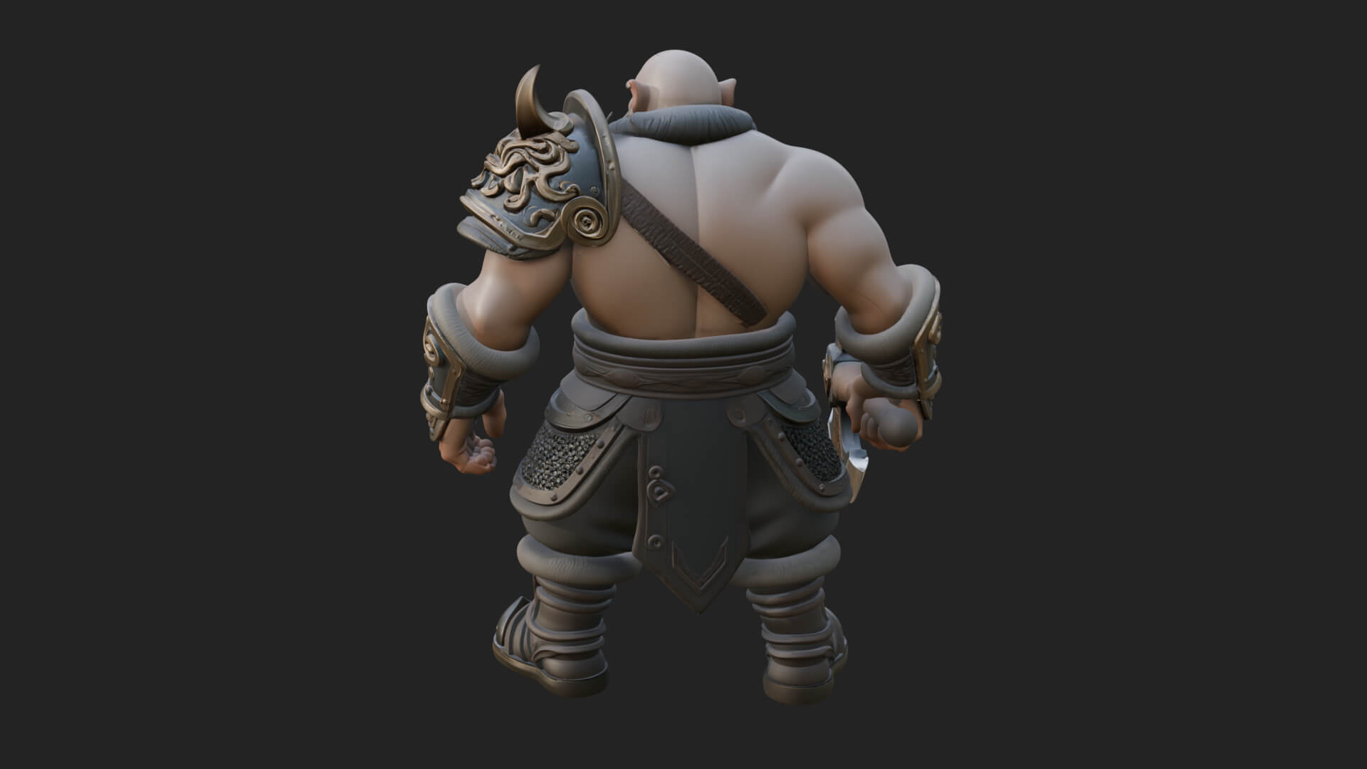 Dwarf Warrior Statue Design 2 3D Print Model 3D Model
