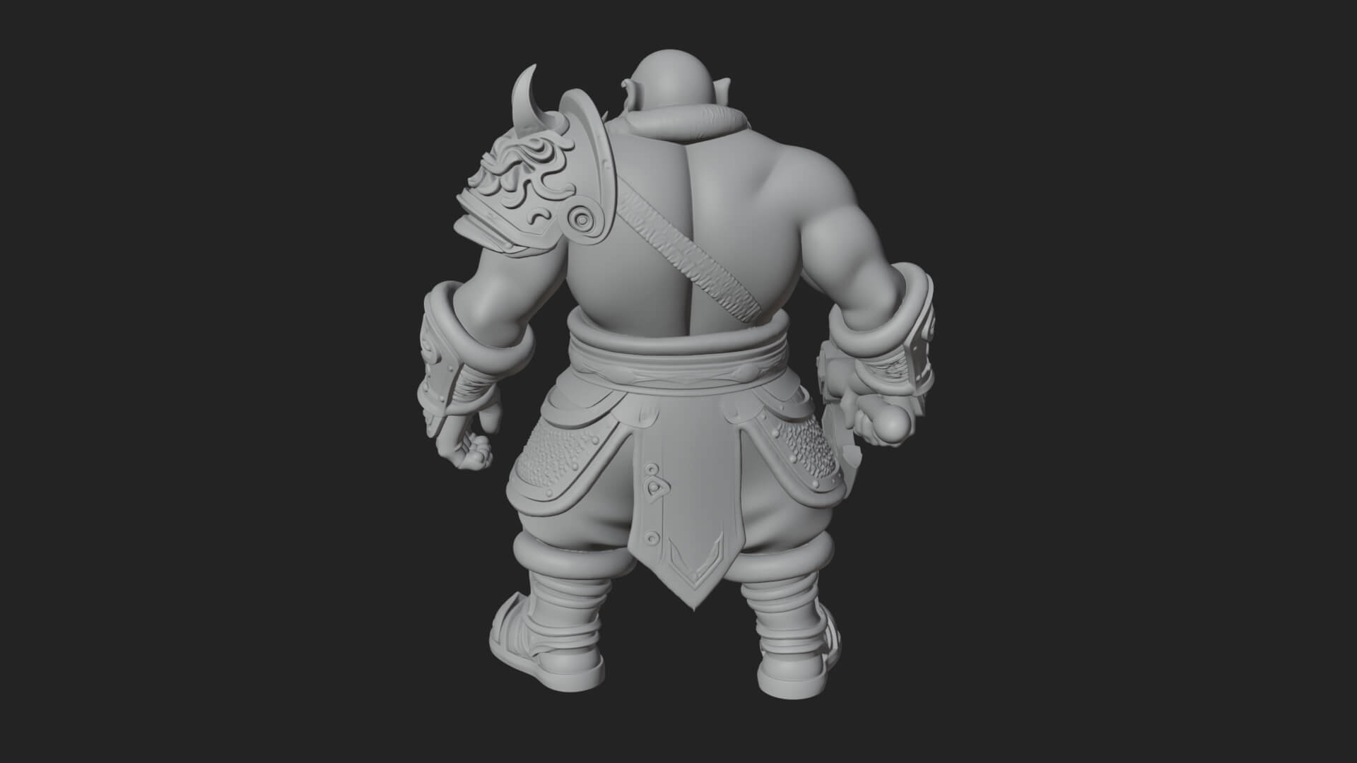 Dwarf Warrior Statue Design 2 3D Print Model 3D Model