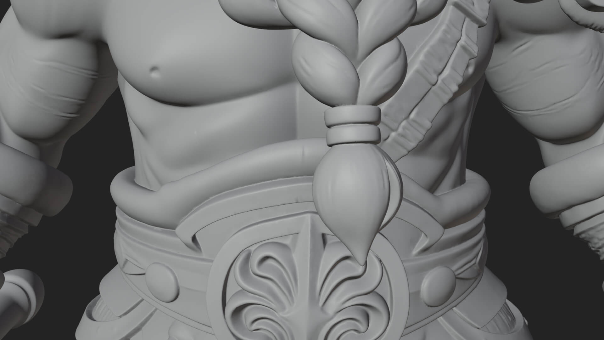 Dwarf Warrior Statue Design 2 3D Print Model 3D Model