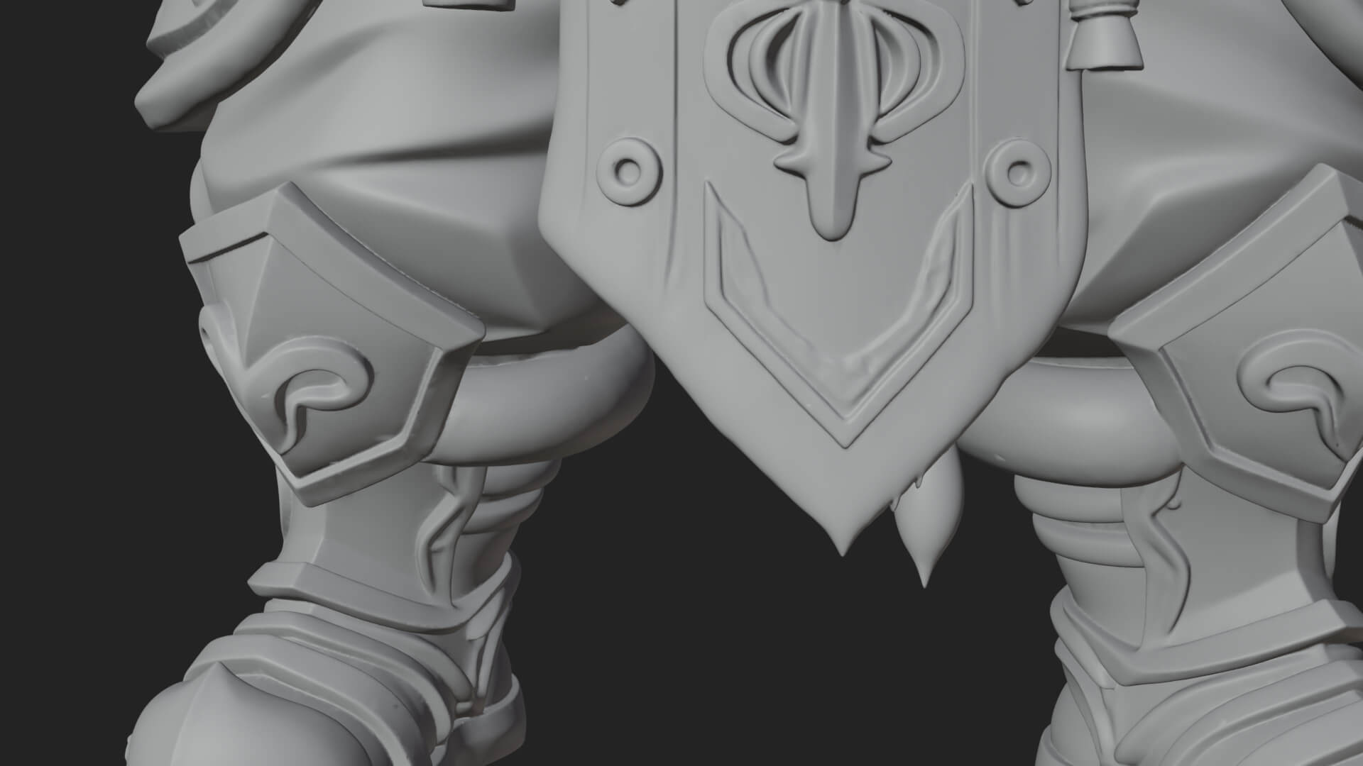 Dwarf Warrior Statue Design 2 3D Print Model 3D Model