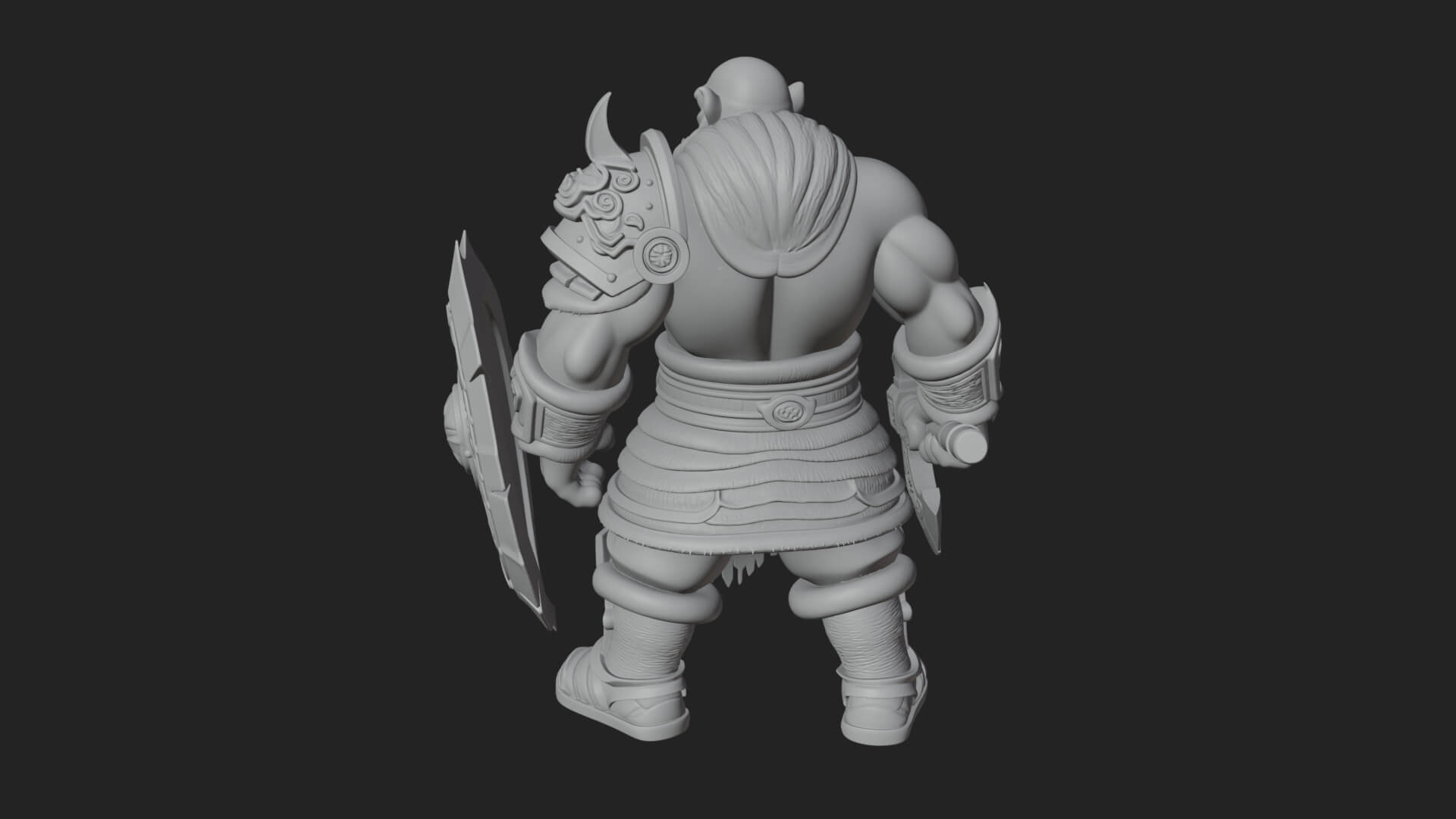 Dwarf Warrior Statue Design 3 3D Print Model 3D Model