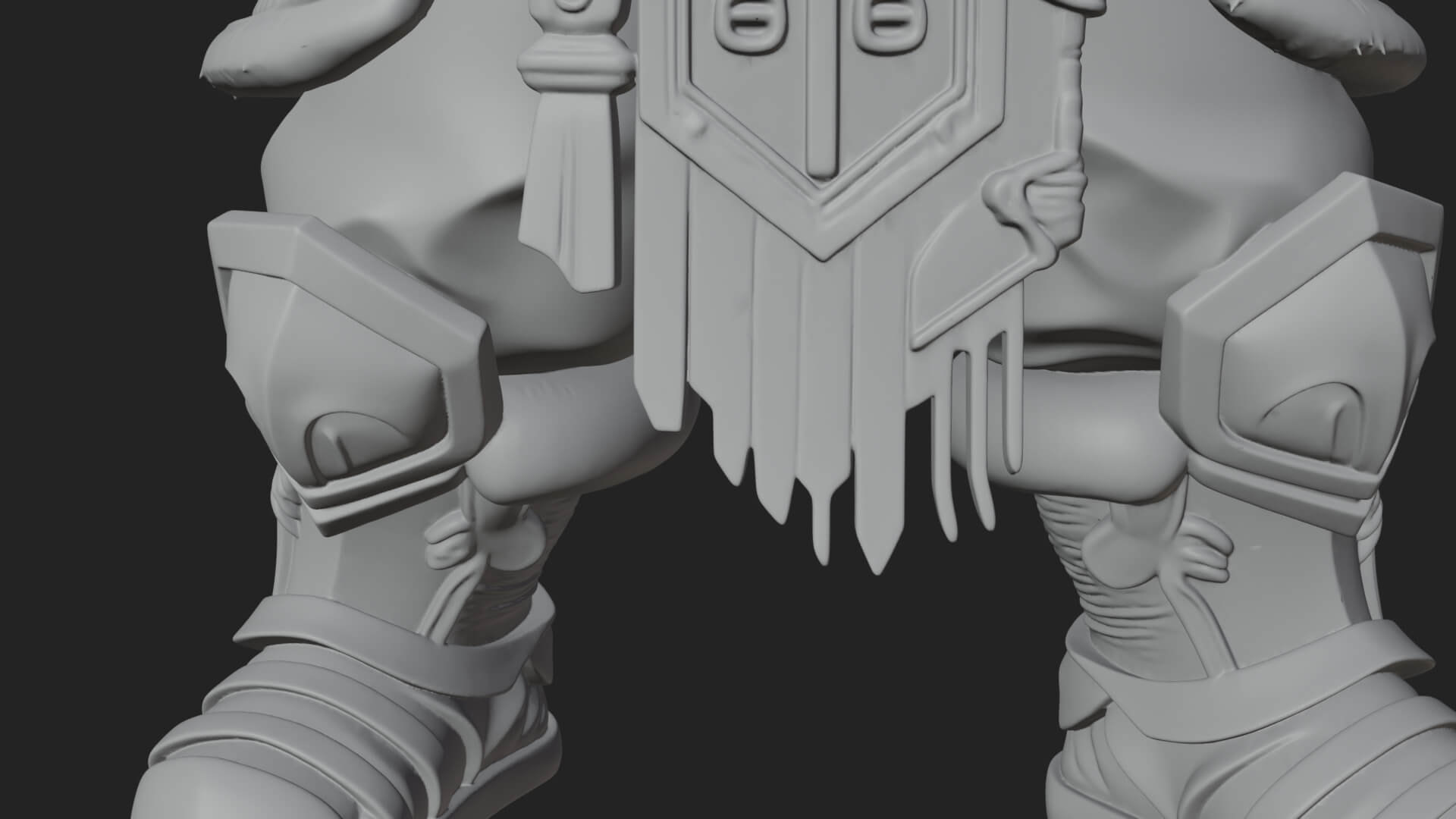 Dwarf Warrior Statue Design 3 3D Print Model 3D Model