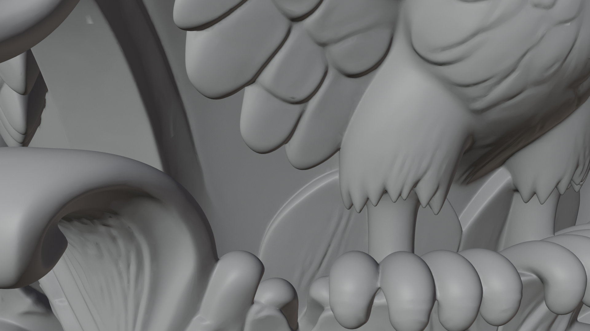 Eagle Column Capital Design 2 3D Print Model 3D Model