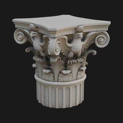 Eagle Column Capital Design 2 3D Print Model