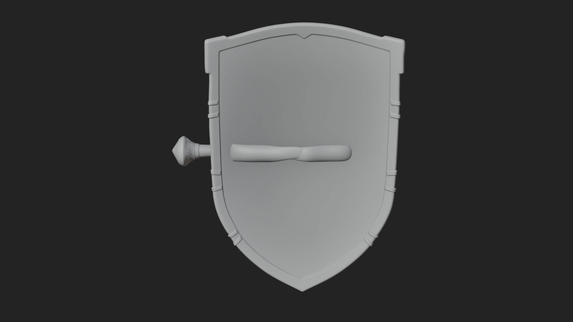 Eagle Crest Oval Shield Model Design 1 3D Print Model 3D Model
