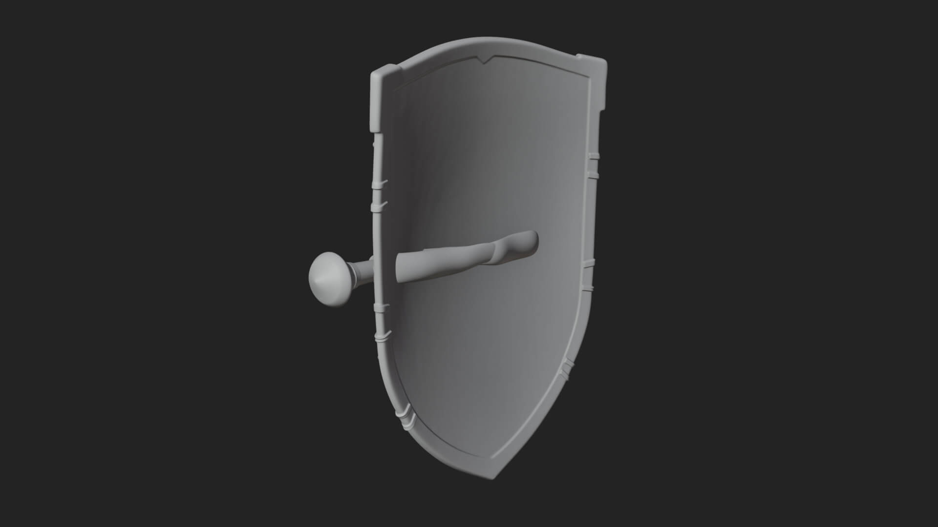 Eagle Crest Oval Shield Model Design 1 3D Print Model 3D Model
