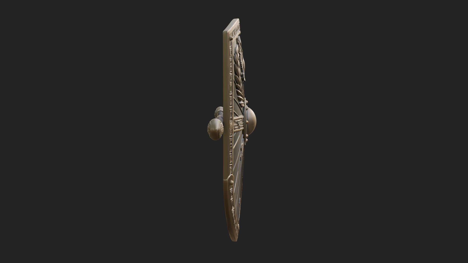 Eagle Crest Oval Shield Model Design 2 3D Print Model 3D Model