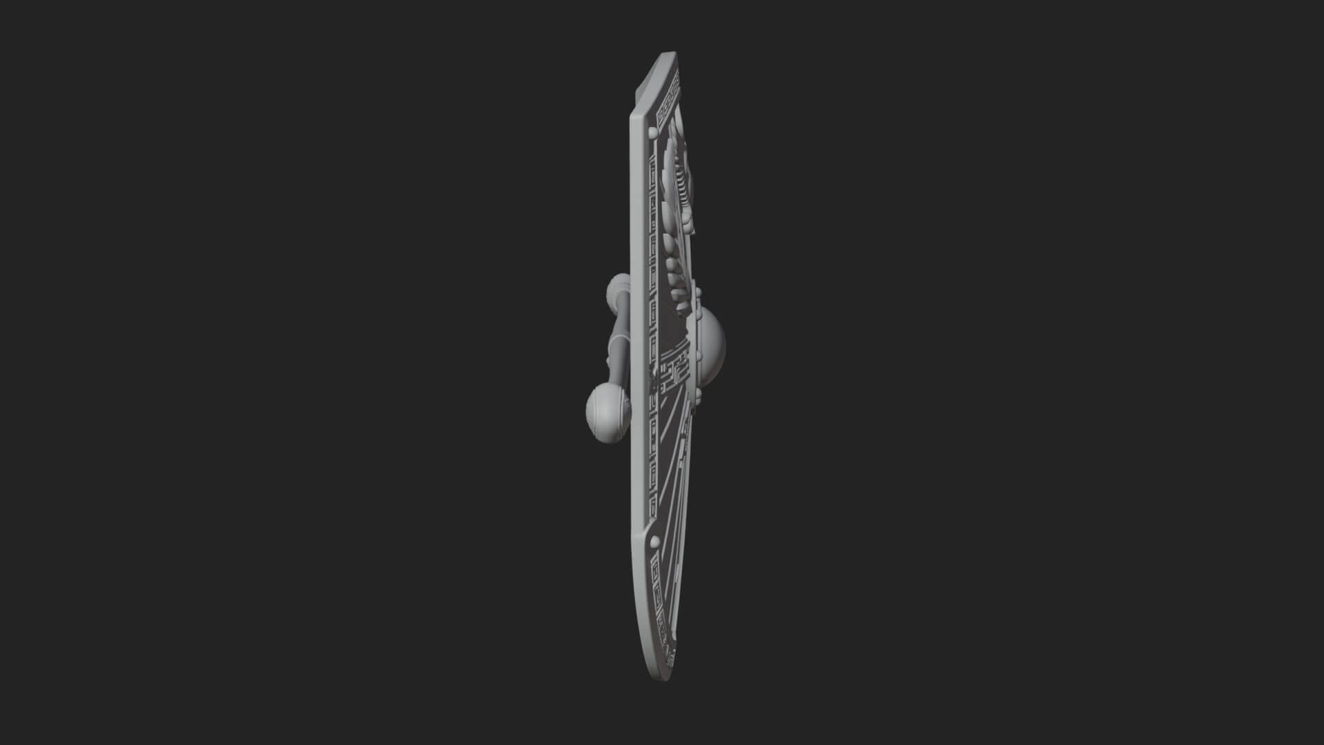 Eagle Crest Oval Shield Model Design 2 3D Print Model 3D Model