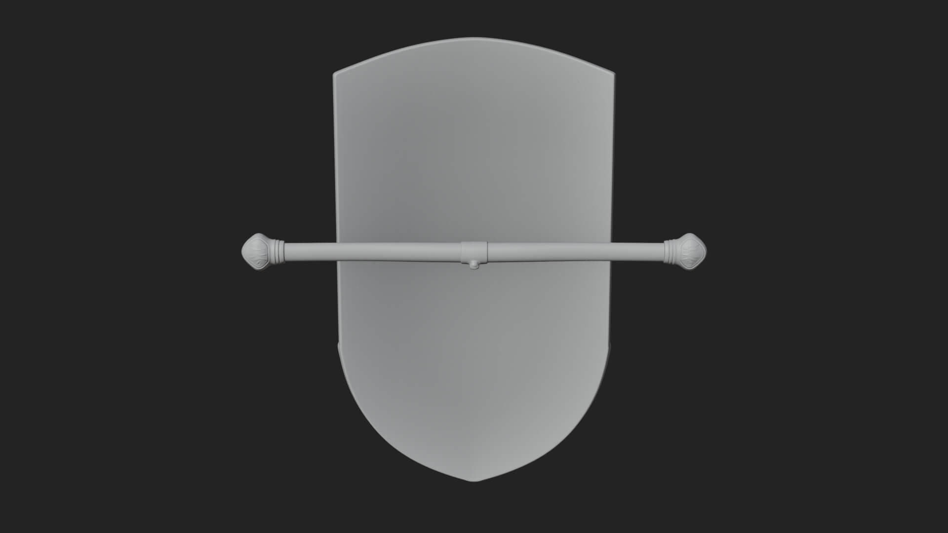 Eagle Crest Oval Shield Model Design 2 3D Print Model 3D Model