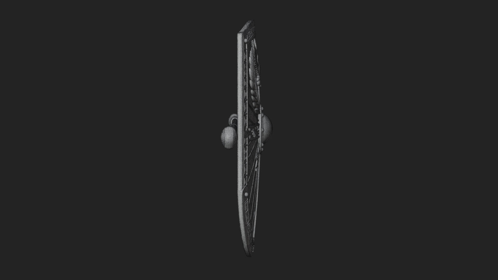 Eagle Crest Oval Shield Model Design 2 3D Print Model 3D Model
