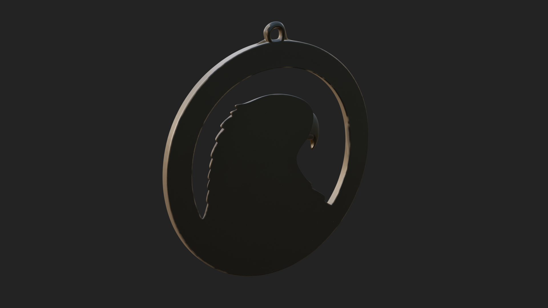 Eagle Head Oval Relief Plaque Design 3 3D Print Model 3D Model