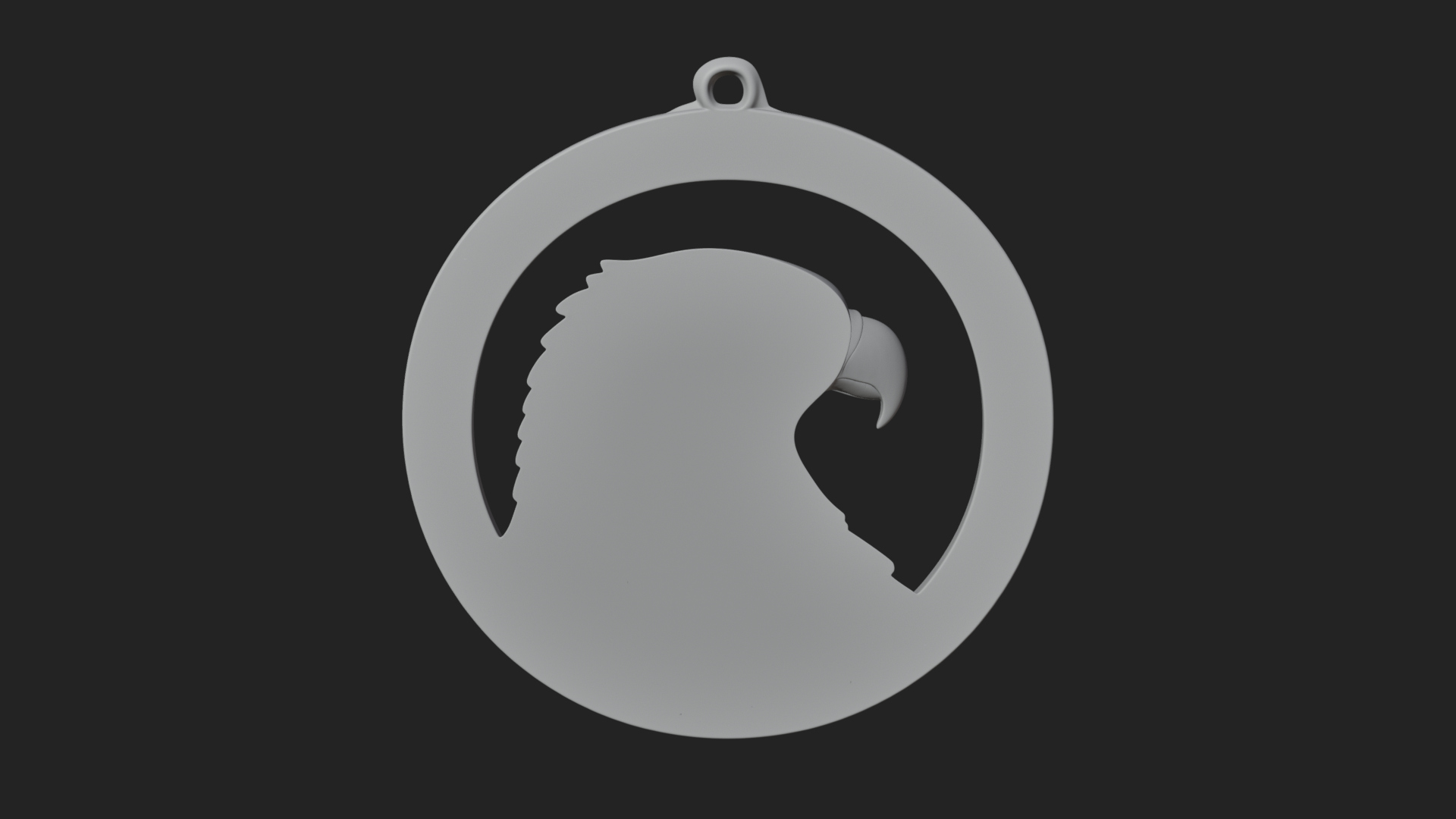 Eagle Head Oval Relief Plaque Design 3 3D Print Model 3D Model