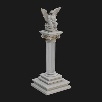 Eagle on Column Monument Design 1 3D Print Model