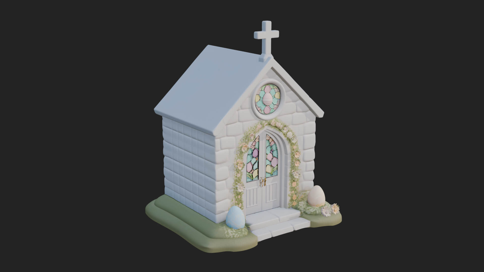 Easter Blossom Chapel House Design 1 3D Print Model 3D Model