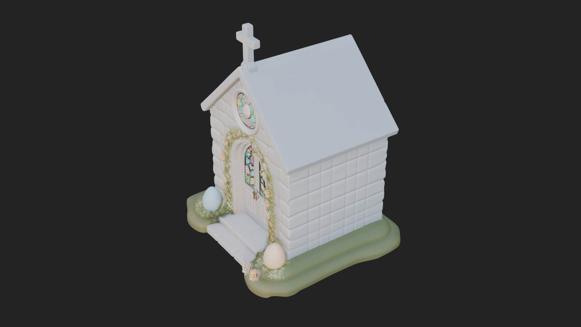 Easter Blossom Chapel House Design 1 3D Print Model 3D Model