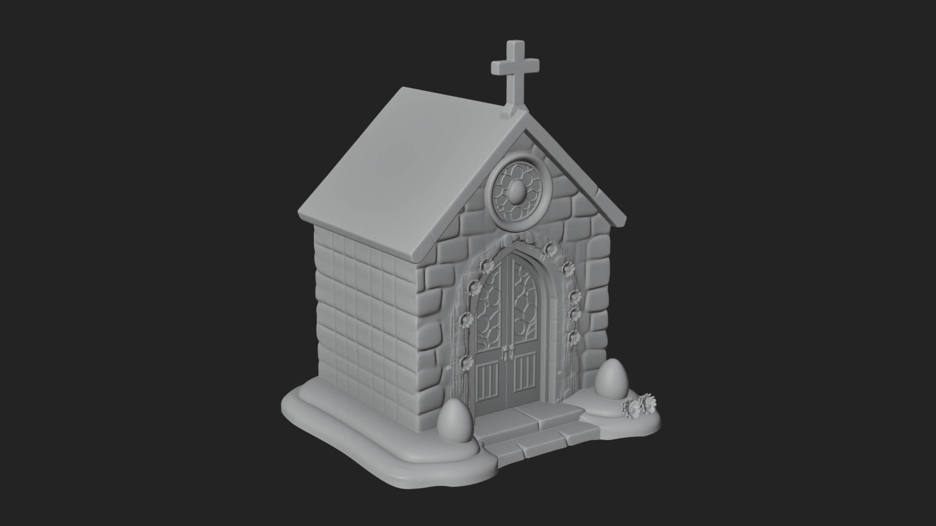 Easter Blossom Chapel House Design 1 3D Print Model 3D Model