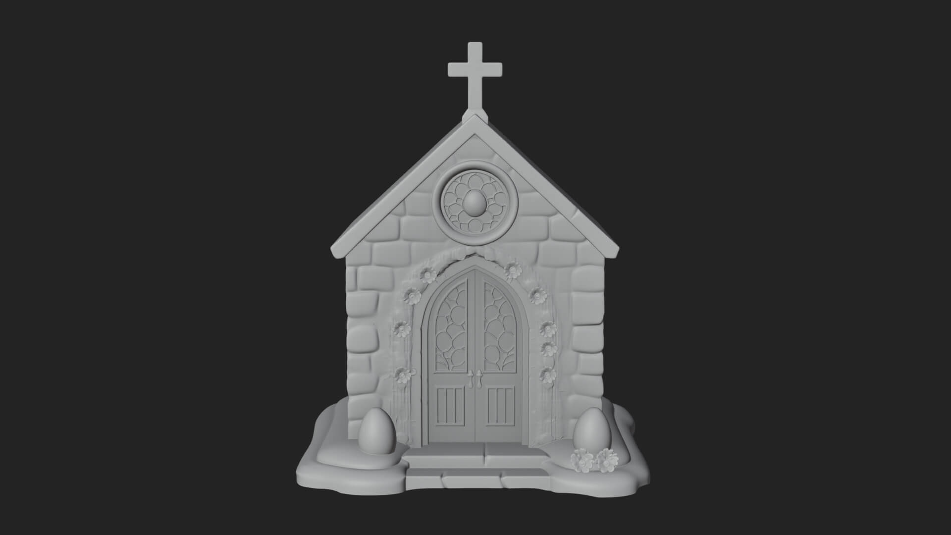 Easter Blossom Chapel House Design 1 3D Print Model 3D Model