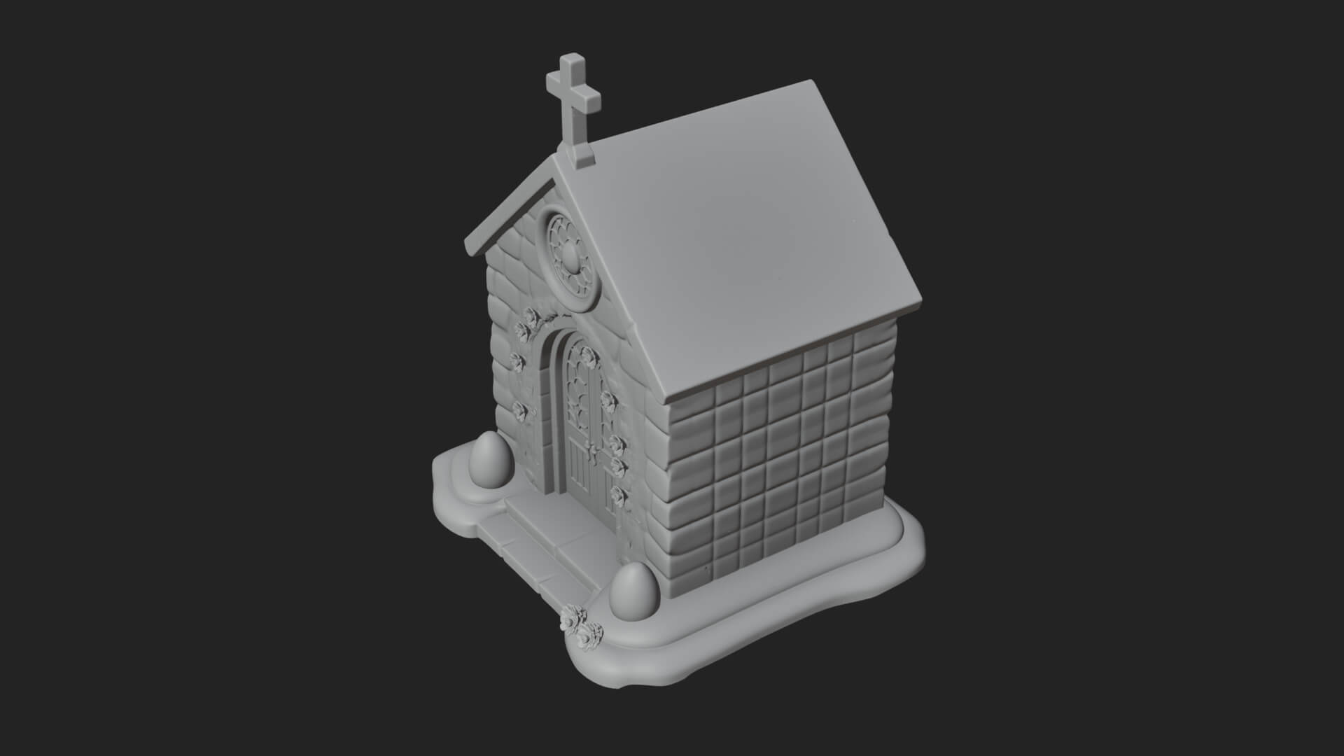 Easter Blossom Chapel House Design 1 3D Print Model 3D Model