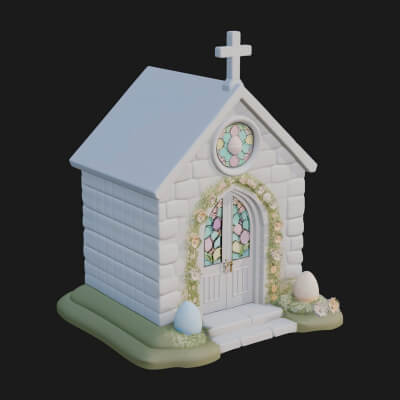 Easter Blossom Chapel House Design 1 3D Print Model