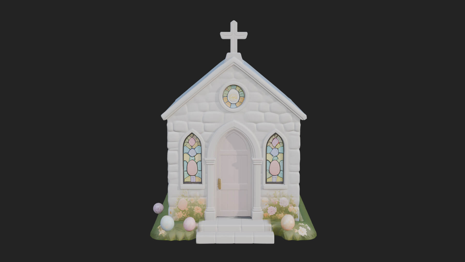 Easter Blossom Chapel House Design 2 3d Print Model 3D Model