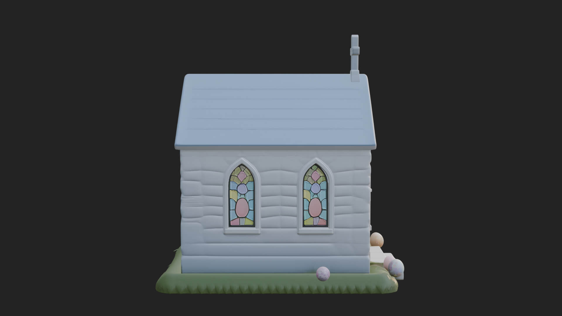 Easter Blossom Chapel House Design 2 3d Print Model 3D Model