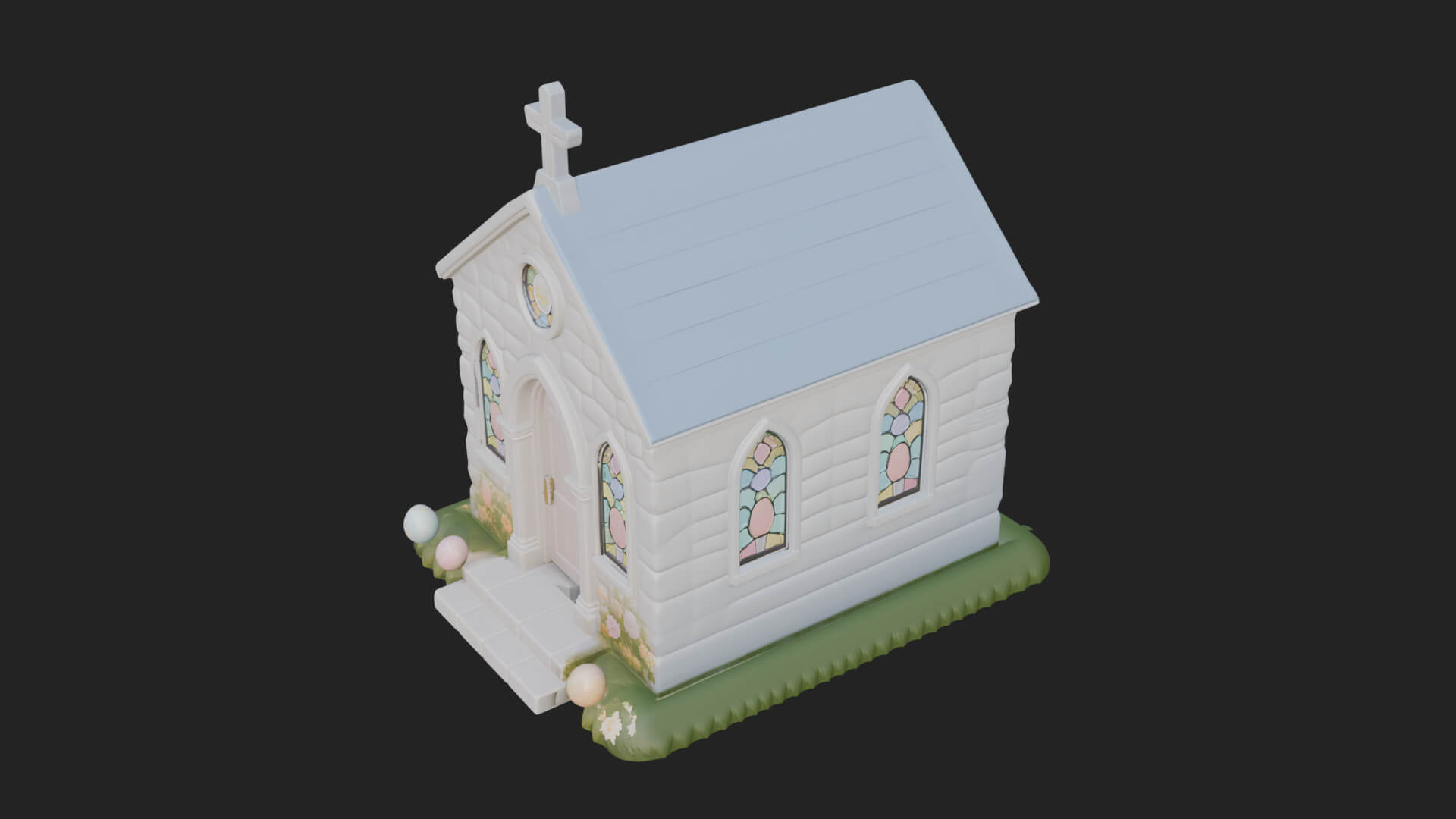Easter Blossom Chapel House Design 2 3d Print Model 3D Model