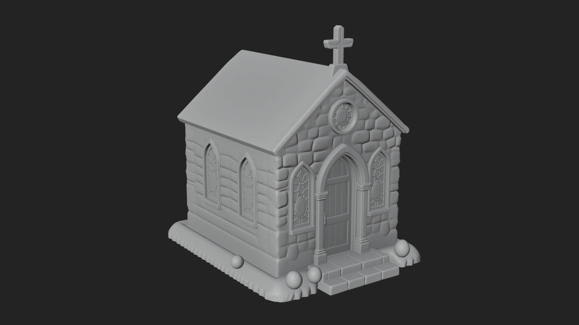 Easter Blossom Chapel House Design 2 3d Print Model 3D Model